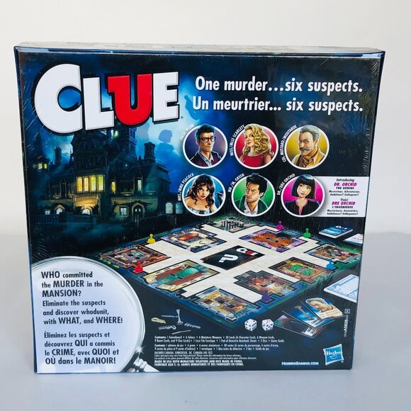 Clue Hasbro Mystery Classic Board Game Bilingual Edition New Sealed Age 8+ - Picture 14 of 15